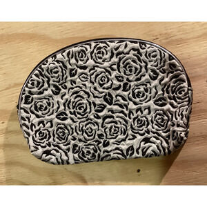 Vintage Black & White Cosmetic Zip Up Bag